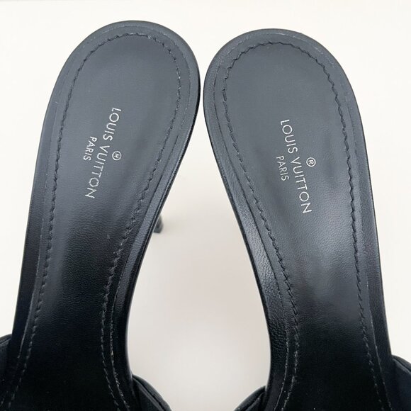 Louis Vuitton Revival Mule Monogram Yellow Heel Padded Heels Sandals - Picture 5 of 16